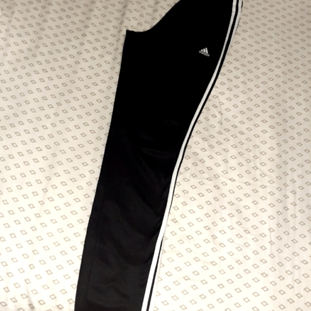 Adidas womens black track pants straight le